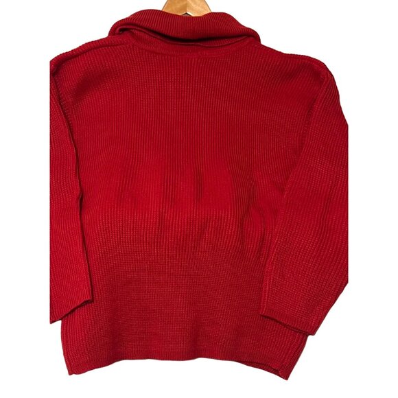 Vintage Red Turtleneck Sweater XL By Michael Carrie Long Sleeve Acrylic - Picture 7 of 15